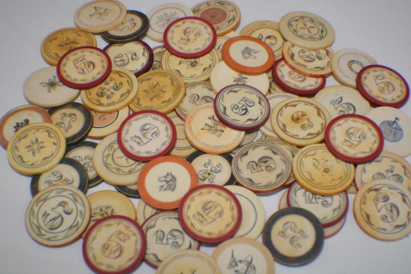 antique poker chips