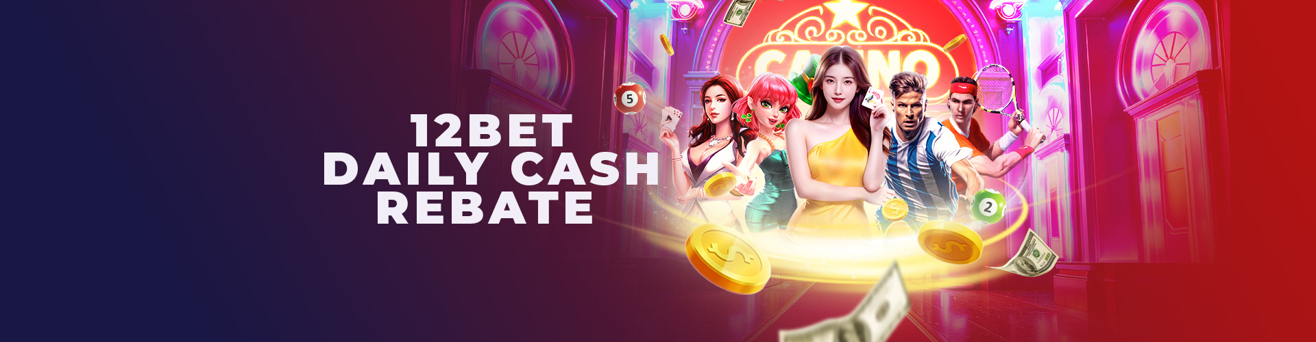 casino bonuses - cashback bonus at 12bet login page
