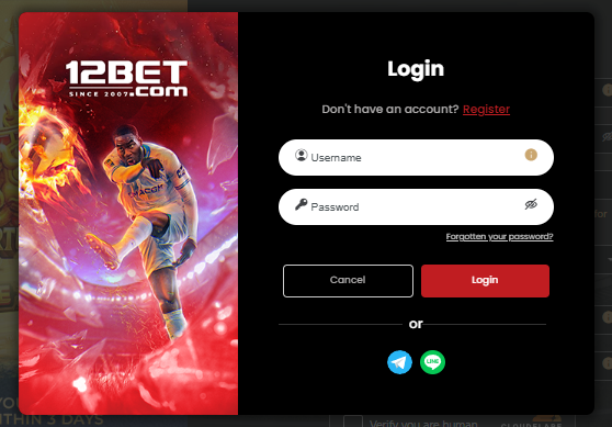12bet login page