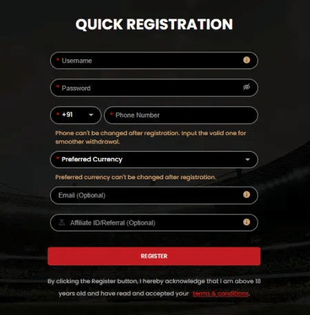 12bet india register